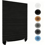 60 x 150 CM Black Self-Adhesive Pleated Window Blinds (2 Packs) - No-Drill Cuttable Light Filtering Shading Blinds