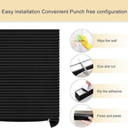 60 x 150 CM Black Self-Adhesive Pleated Window Blinds (2 Packs) - No-Drill Cuttable Light Filtering Shading Blinds