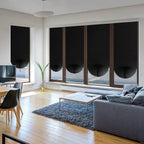 60 x 150 CM Black Self-Adhesive Pleated Window Blinds (2 Packs) - No-Drill Cuttable Light Filtering Shading Blinds