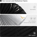 60 x 180 CM White Self-Adhesive Pleated Window Blinds (2 Packs) - No-Drill Cuttable Light Filtering Shading Blinds