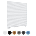 90 x 180 CM White Self-Adhesive Pleated Window Blinds (2 Packs) - No-Drill Cuttable Light Filtering Shading Blinds