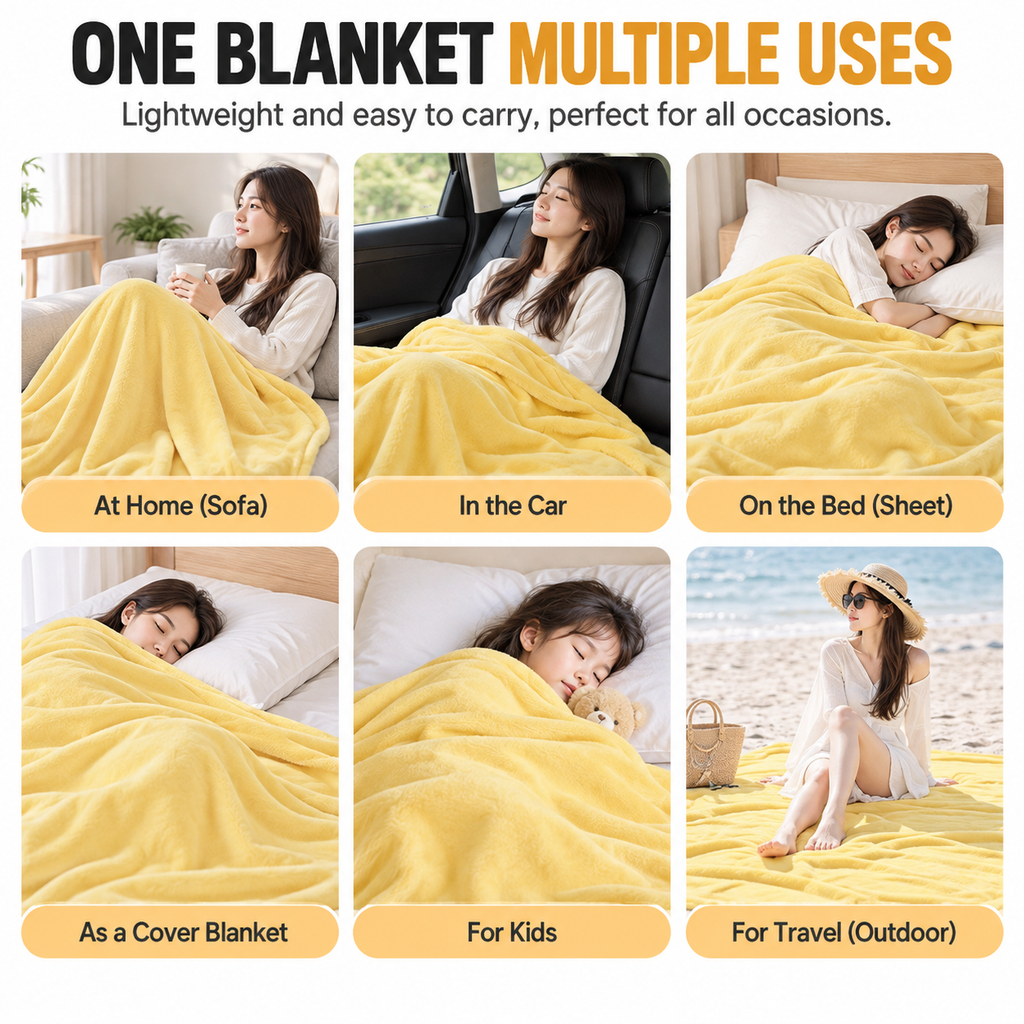 100% Cotton 6-Layer Gauze Summer Blanket & Towel Blanket - Ultra Soft & Breathable Reversible Quilt, Blue and Orange Barre 200 x 240 CM