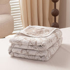 100% Cotton 6-Layer Gauze Summer Blanket & Towel Blanket - Ultra Soft & Breathable Reversible Quilt, Brown Sunflowers 180 x 200 CM