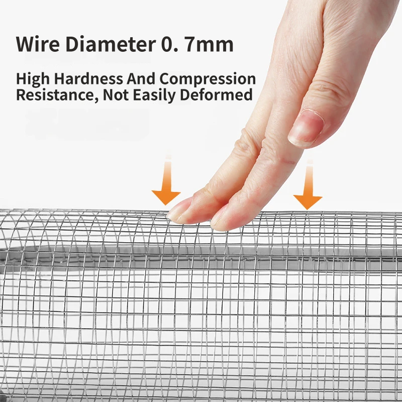 5-Piece Stainless Steel 360° Rolling Grill Basket Kit - Small 20 x9cm Rotating BBQ Mesh Cylinder with Locking Lid and Grill Accessories for Outdoor Camping