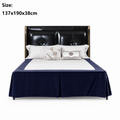 Blue 137x190x38cm Elastic Bed Skirt - Thickened Polyester Fitted Valance with Double-Layer High-Stretch Band, Wrinkle-Resistant Drop