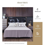 Blue 137x190x38cm Elastic Bed Skirt - Thickened Polyester Fitted Valance with Double-Layer High-Stretch Band, Wrinkle-Resistant Drop