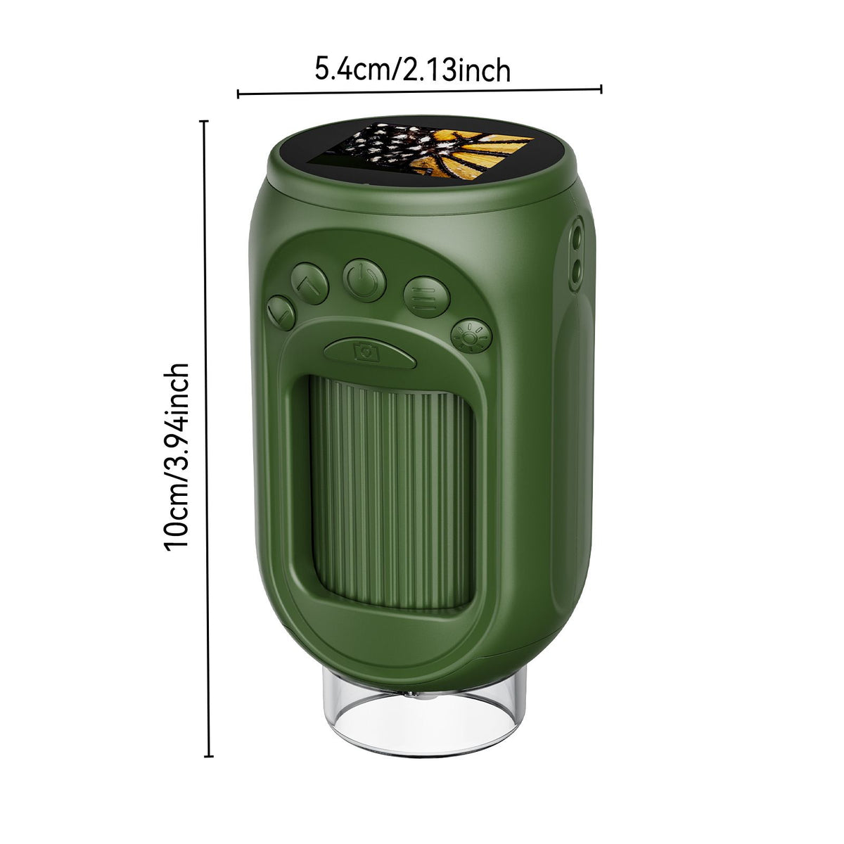 Dark green Portable Digital Microscope for - 1000x Magnification, 1.54 Inch Screen, 8 LED Lights, Photo & Video Recording, STEM Science Exploration Tool，Suitable as a gift
