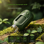 Dark green Portable Digital Microscope for - 1000x Magnification, 1.54 Inch Screen, 8 LED Lights, Photo & Video Recording, STEM Science Exploration Tool，Suitable as a gift