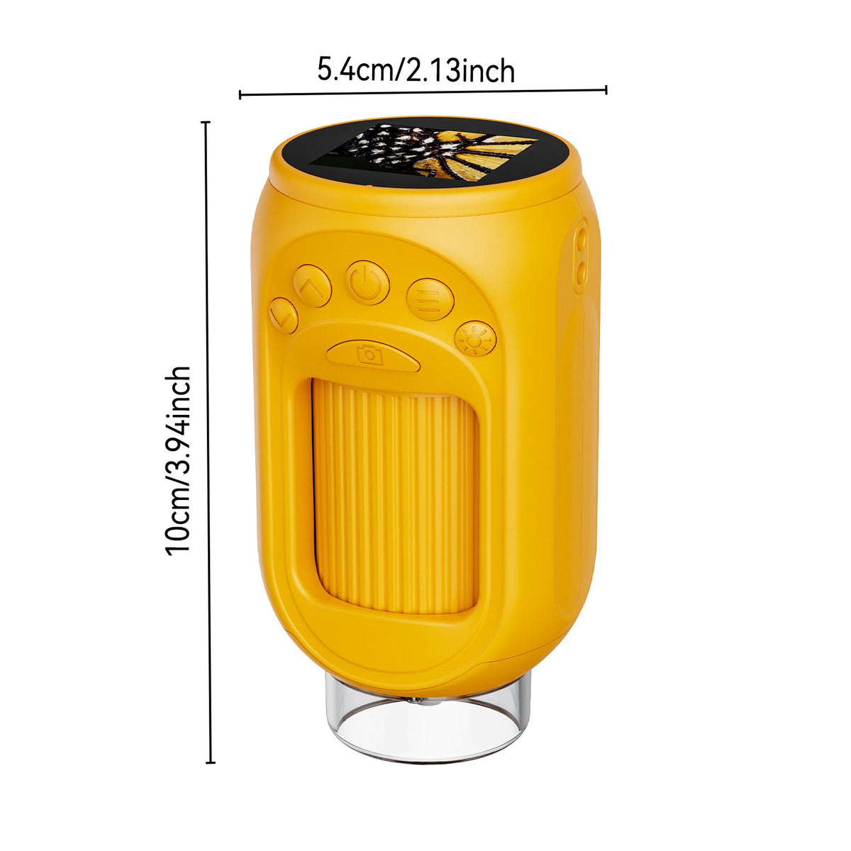 Yellow Portable Digital Microscope - 1000x Magnification, 1.54 Inch Screen, 8 LED Lights, Photo & Video Recording, STEM Science Exploration Tool，Suitable as a gift