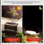 4 Pack Solar Step Lights (White light)- Outdoor LED Fence and Deck Lights with Auto Dusk Activation, 8-10 Hour Lighting for Stairs, Garden, Patio and Pathways