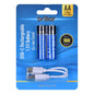 2 PCS AA USB Rechargeable LI-ION Battery