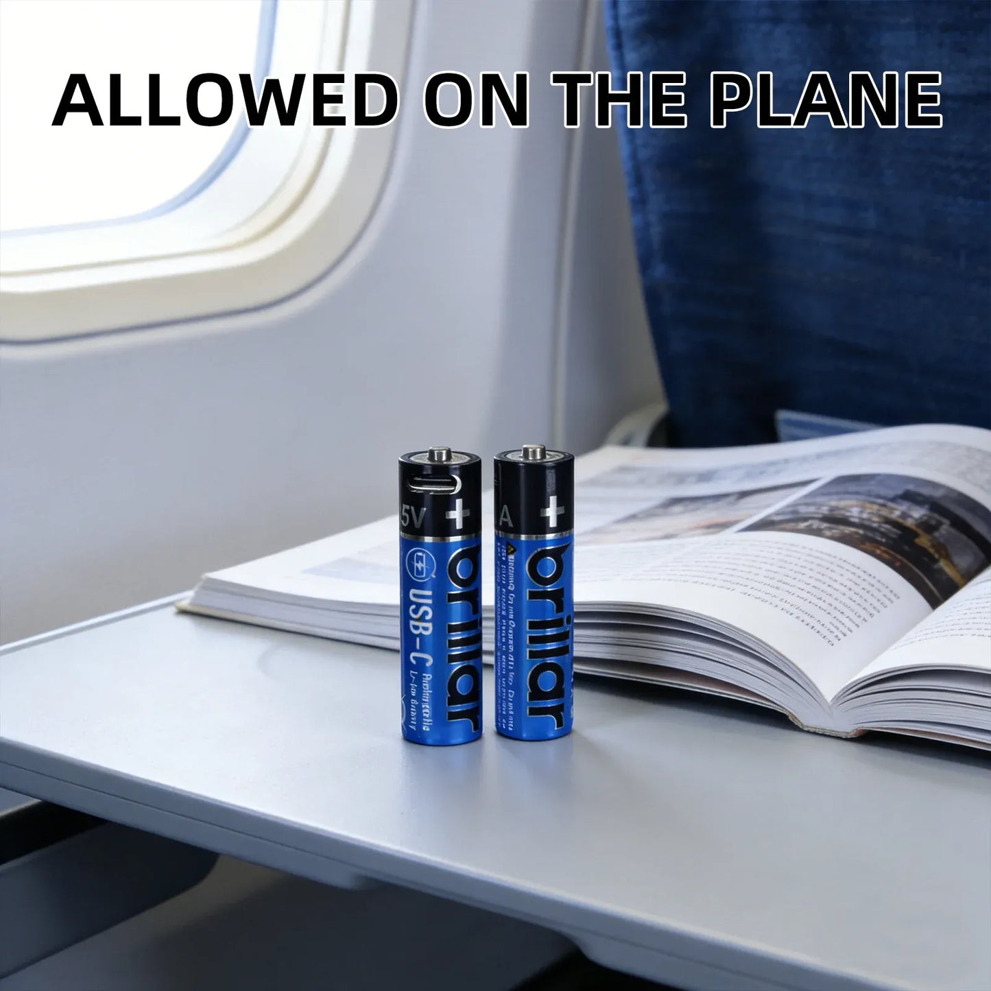 2 PCS AAA USB Rechargeable LI-ION Battery