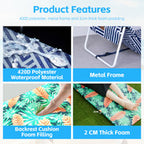 Lazy Dayz Fold Up Beach Lounger - Mossman