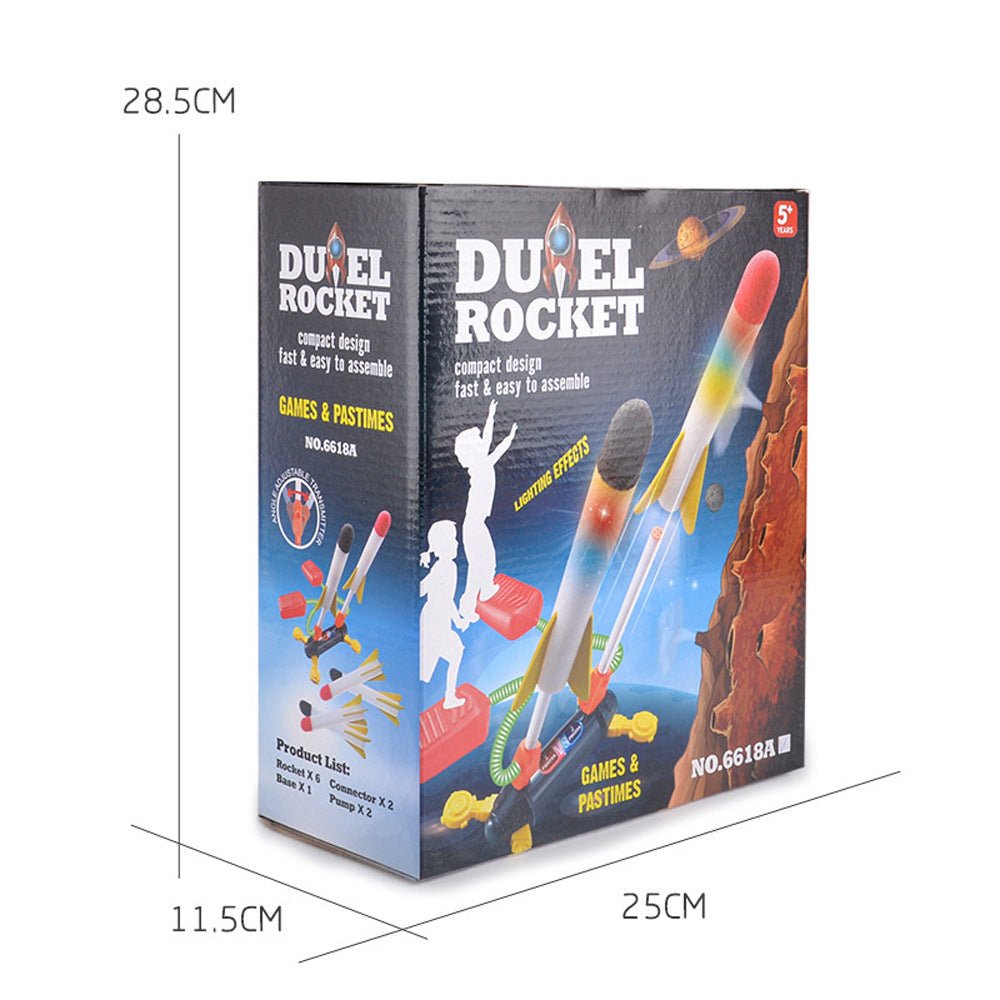 Air Power Foam Duel Rocket Shoot Up Stomp Launcher Kids Outdoor Activities Toys