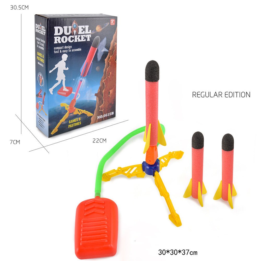 Air Power Foam Rocket Shoot Up Stomp Launcher Kids Outdoor Activities Toys
