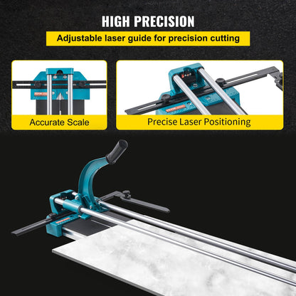 Manual Tile Cutter 1200mm Cutting Machine w/ Laser for Ceramic