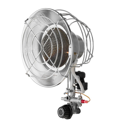 Propane Tank Top Heater with Portable Trolley, 15000 BTU Rapid Heating 180-Degree Infrared Radiant Tank Top Gas Heater for 9-18kg Propane Tanks, for Ice Fishing/ Hunting/Outdoor Single Burner