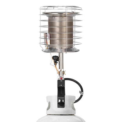 Propane Tank Top Heater, 42000 BTU Rapid Heating 360-Degree Infrared Radiant Tank Top Gas Heater, Stepless Temperature Adjustment for Ice Fishing/ Hunting/Outdoor Work, Single Burner