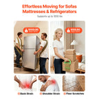 Moving Straps, 2-Person Lifting and Moving System with 2 Harness Straps, 1 Load-bearing Strap & 1 Handheld Strap, Adjustable Lifting Shoulder Straps Move Furniture Appliances Mattresses