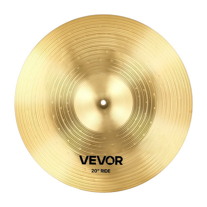 Cymbal Pack, 3 Pieces Cymbals for Drum Set, Alloy Cymbals Drum Set Includes 35.5 cm Hi-Hats, 40 cm Crash, 50.5 cm Ride, Drumsticks & Cymbal Bag, Alloy Cymbal Pack for Drummer, Bright Copper