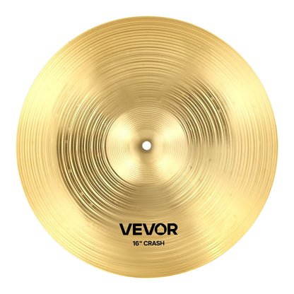 Cymbal Pack, 3 Pieces Cymbals for Drum Set, Alloy Cymbals Drum Set Includes 35.5 cm Hi-Hats, 40 cm Crash, 50.5 cm Ride, Drumsticks & Cymbal Bag, Alloy Cymbal Pack for Drummer, Bright Copper