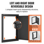 VEVOR BBQ Access Door, 415x570 mm Single Outdoor Kitchen Door, Cold Plate Flush Mount Door, Wall Vertical Door with Handle, for BBQ Island, Grilling Station, Outside Cabinet