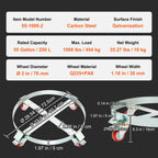 2PCS 250 L Heavy Duty Drum Dolly, 454 kg Load Capacity, Barrel Dolly Cart Drum Caddy, Non Tipping Hand Truck Capacity Dollies with Steel Frame 4 Swivel Casters Wheel, for Drum Handling