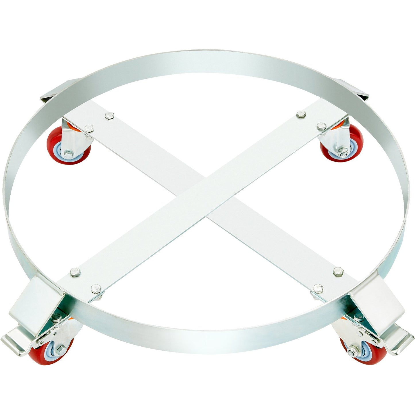 2PCS 250 L Heavy Duty Drum Dolly, 454 kg Load Capacity, Barrel Dolly Cart Drum Caddy, Non Tipping Hand Truck Capacity Dollies with Steel Frame 4 Swivel Casters Wheel, for Drum Handling