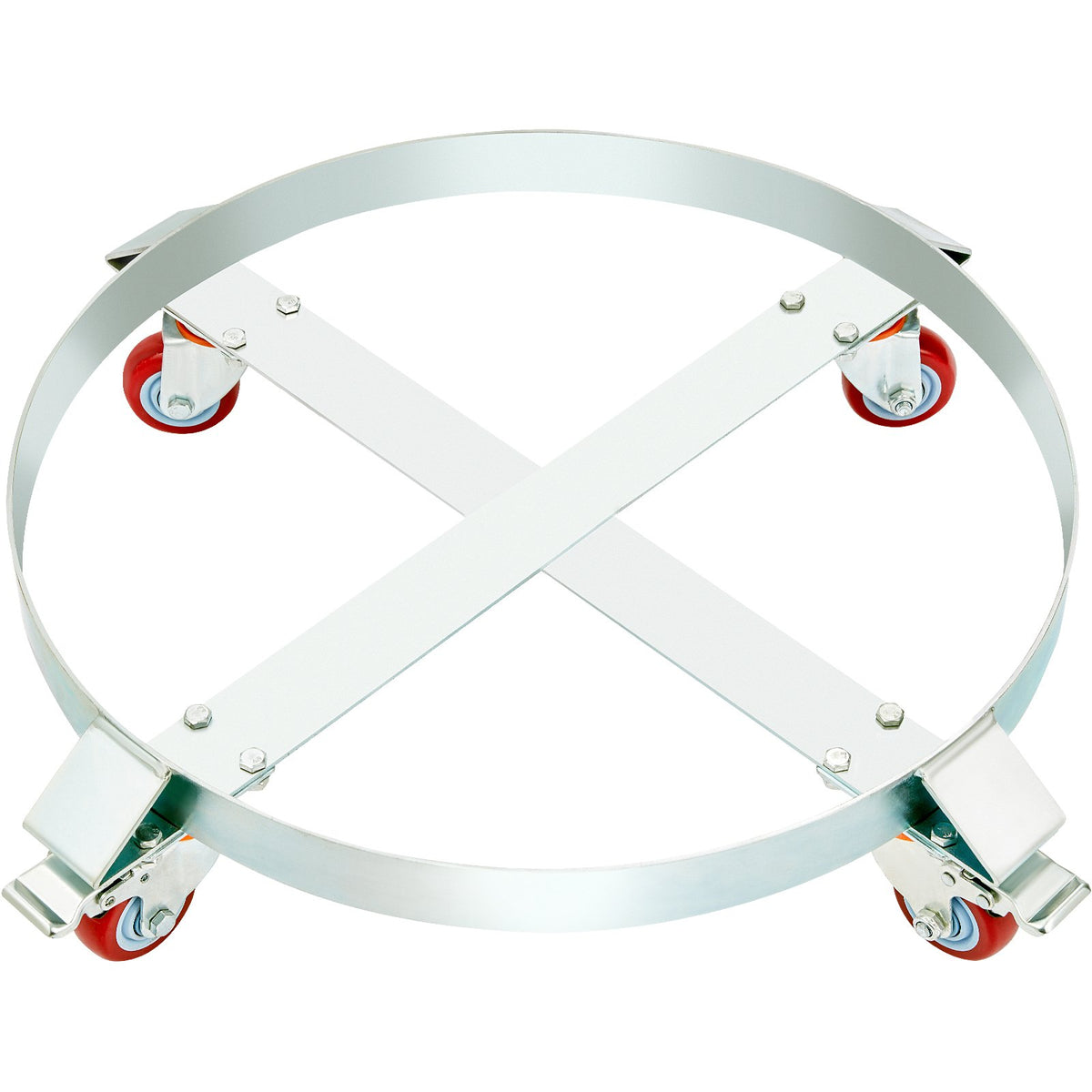 2PCS 250 L Heavy Duty Drum Dolly, 454 kg Load Capacity, Barrel Dolly Cart Drum Caddy, Non Tipping Hand Truck Capacity Dollies with Steel Frame 4 Swivel Casters Wheel, for Drum Handling