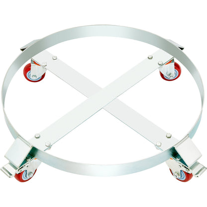 2PCS 250 L Heavy Duty Drum Dolly, 454 kg Load Capacity, Barrel Dolly Cart Drum Caddy, Non Tipping Hand Truck Capacity Dollies with Steel Frame 4 Swivel Casters Wheel, for Drum Handling