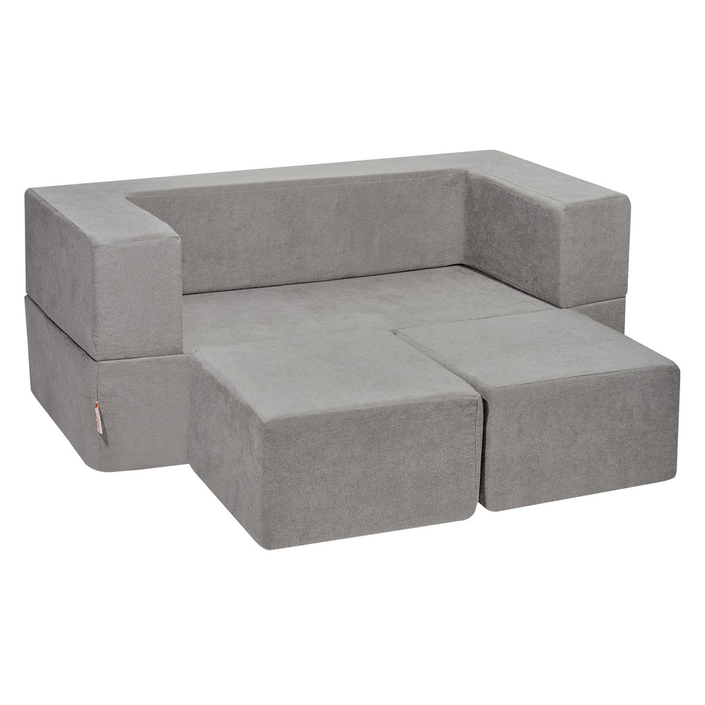 VEVOR Modular Kids Play Couch 4Pcs DIY Creative Child Sectional Sofa Dark Grey