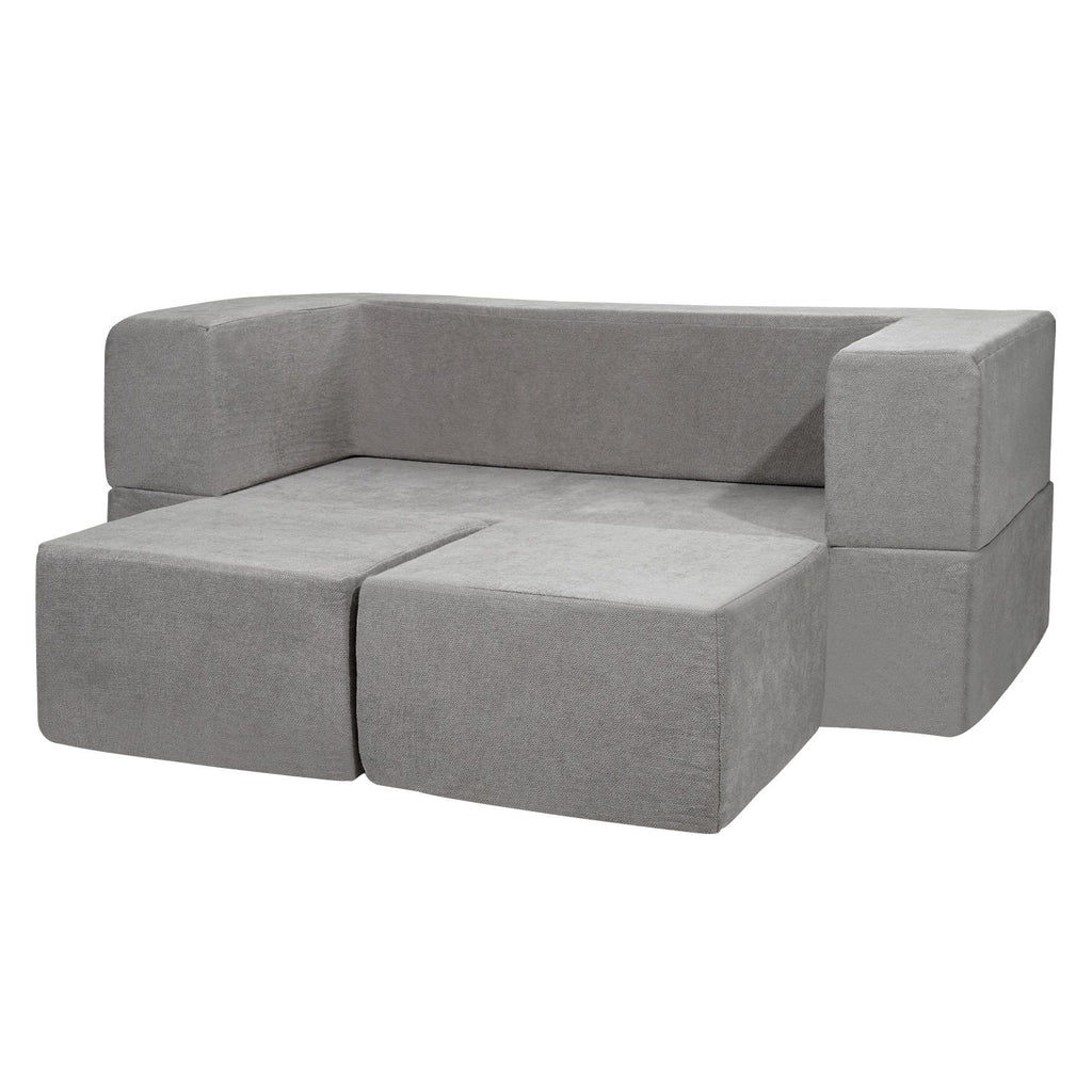 VEVOR Modular Kids Play Couch 4Pcs DIY Creative Child Sectional Sofa Dark Grey