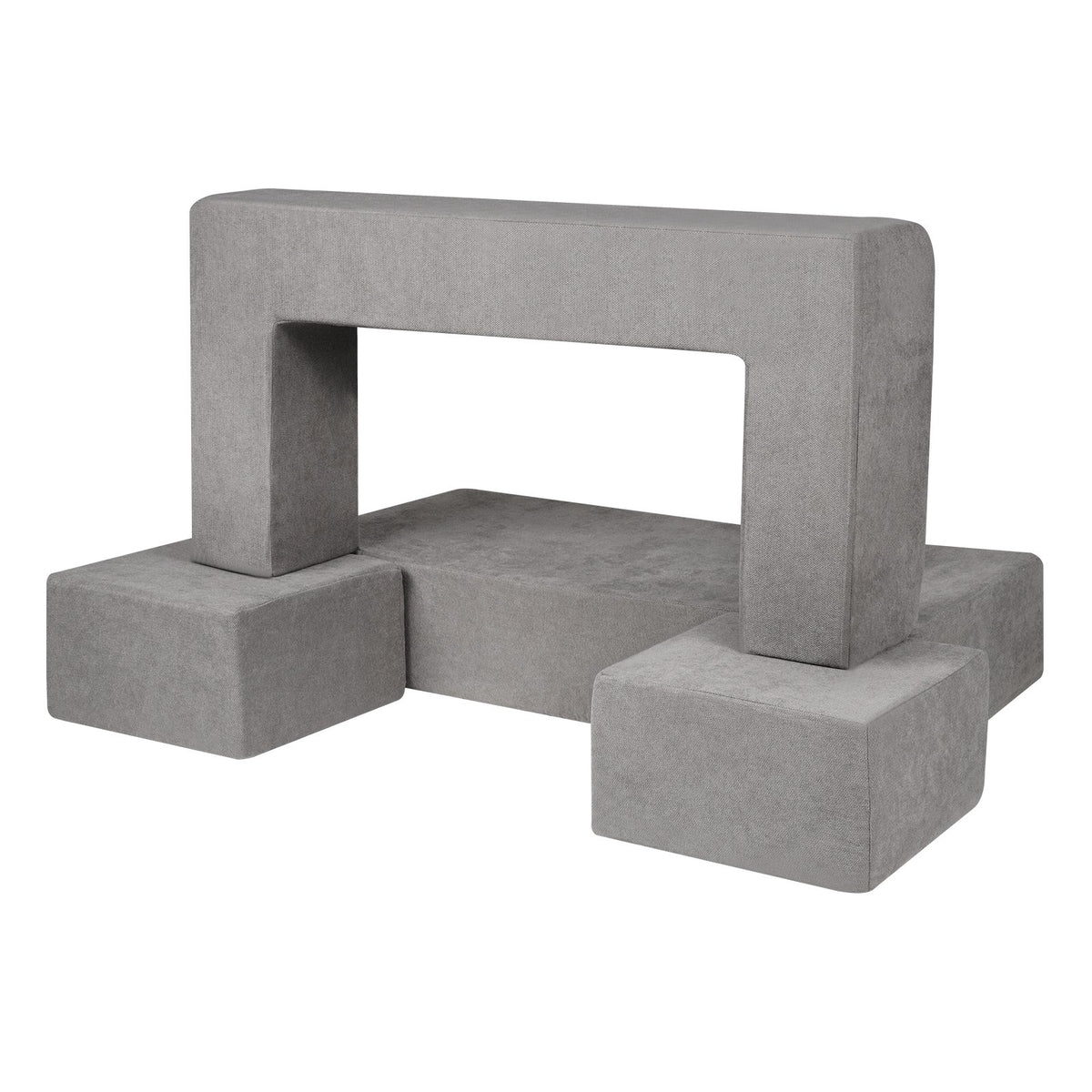 VEVOR Modular Kids Play Couch 4Pcs DIY Creative Child Sectional Sofa Dark Grey