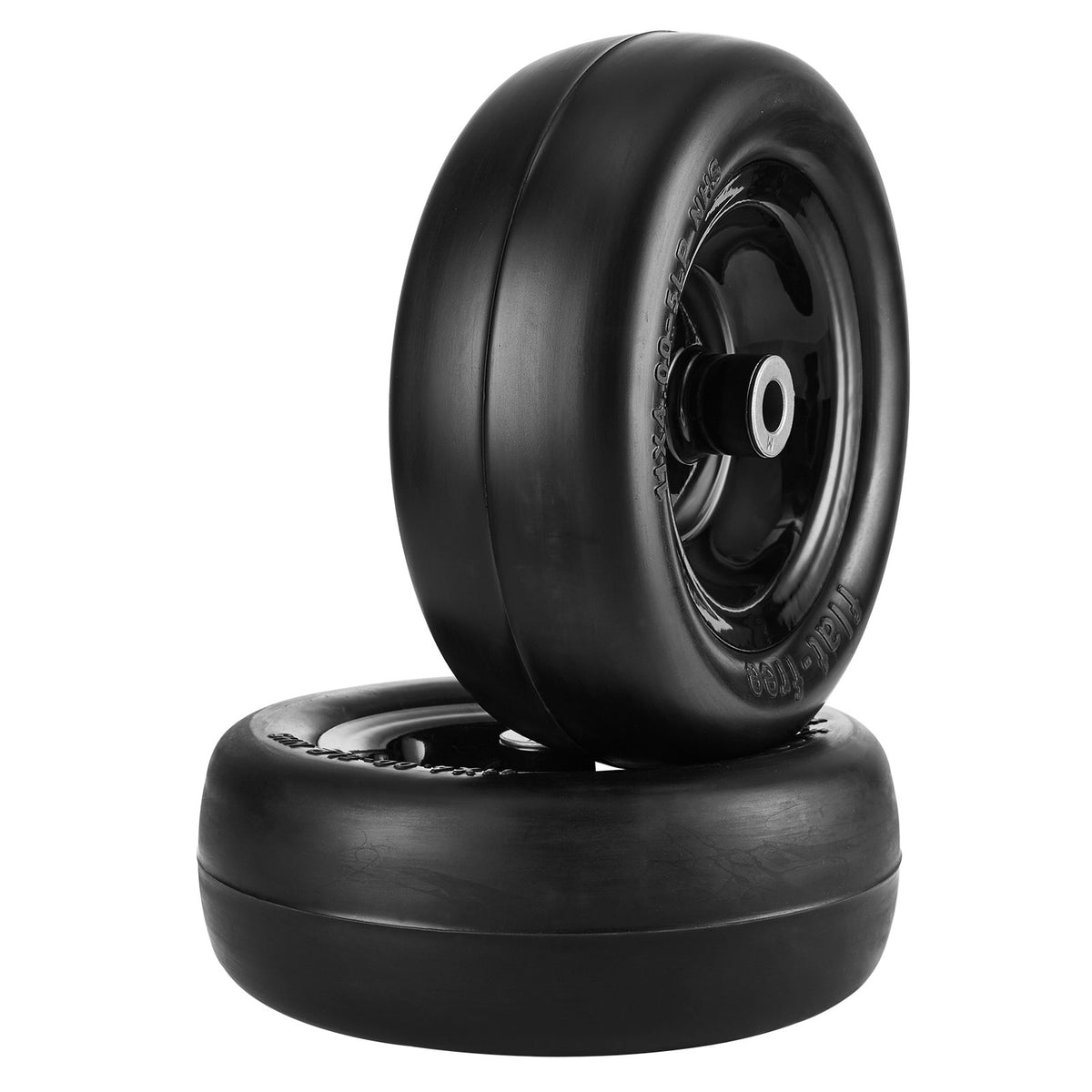 VEVOR Lawn Mower Tires with Rim, 11x4-7" Tubeless Tractor Tires, 2-Pack Tire and Wheel Assemby, Flat-free PU Tire, 3.4" Centered Hub, 3/4" Bushing Size, 20 PCS Adapters for Riding Mowers Lawn Tractors