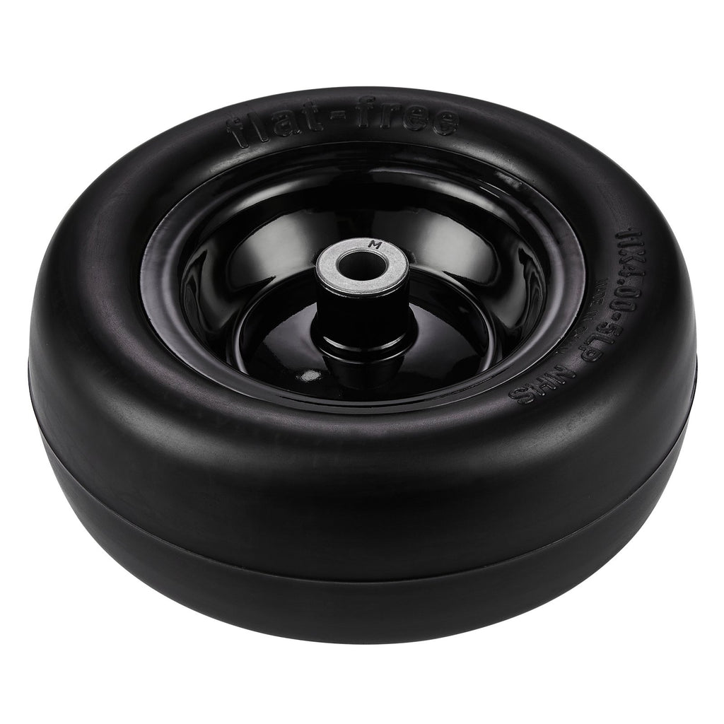 VEVOR Lawn Mower Tires with Rim, 11x4-7" Tubeless Tractor Tires, 2-Pack Tire and Wheel Assemby, Flat-free PU Tire, 3.4" Centered Hub, 3/4" Bushing Size, 20 PCS Adapters for Riding Mowers Lawn Tractors
