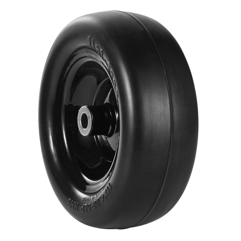 VEVOR Lawn Mower Tires with Rim, 11x4-7" Tubeless Tractor Tires, 2-Pack Tire and Wheel Assemby, Flat-free PU Tire, 3.4" Centered Hub, 3/4" Bushing Size, 20 PCS Adapters for Riding Mowers Lawn Tractors