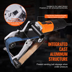 VEVOR Pipe Tube Polisher Sander, 1300W Pipe Belt Sander with 6 Variable Speeds 1100-3200rpm, Professional Belt Sander Grinding Machine with 50PCS Sanding Belts for Burnishing Finishing Rust Removal