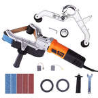 VEVOR Pipe Tube Polisher Sander, 1300W Pipe Belt Sander with 6 Variable Speeds 1100-3200rpm, Professional Belt Sander Grinding Machine with 50PCS Sanding Belts for Burnishing Finishing Rust Removal
