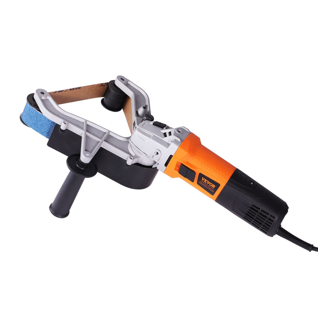 VEVOR Pipe Tube Polisher Sander, 1300W Pipe Belt Sander with 6 Variable Speeds 1100-3200rpm, Professional Belt Sander Grinding Machine with 50PCS Sanding Belts for Burnishing Finishing Rust Removal