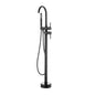 Freestanding Bathtub Faucet, Floor Mount, Freestanding Tub Filler, Shower Mixer Taps, Two Water Modes, 360° Swivel Spout, for Bathing & Showering Pet Bathing Cleaning Drains Toilet Flushing