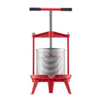 VEVOR 3.69 Gal/14L Fruit Wine Press, Stainless Steel Basket with Cross-beam and Triangular Structure, Manual Juice Maker, Cider Apple Grape Tincture Making Press with T-Handle for Kitchen Home