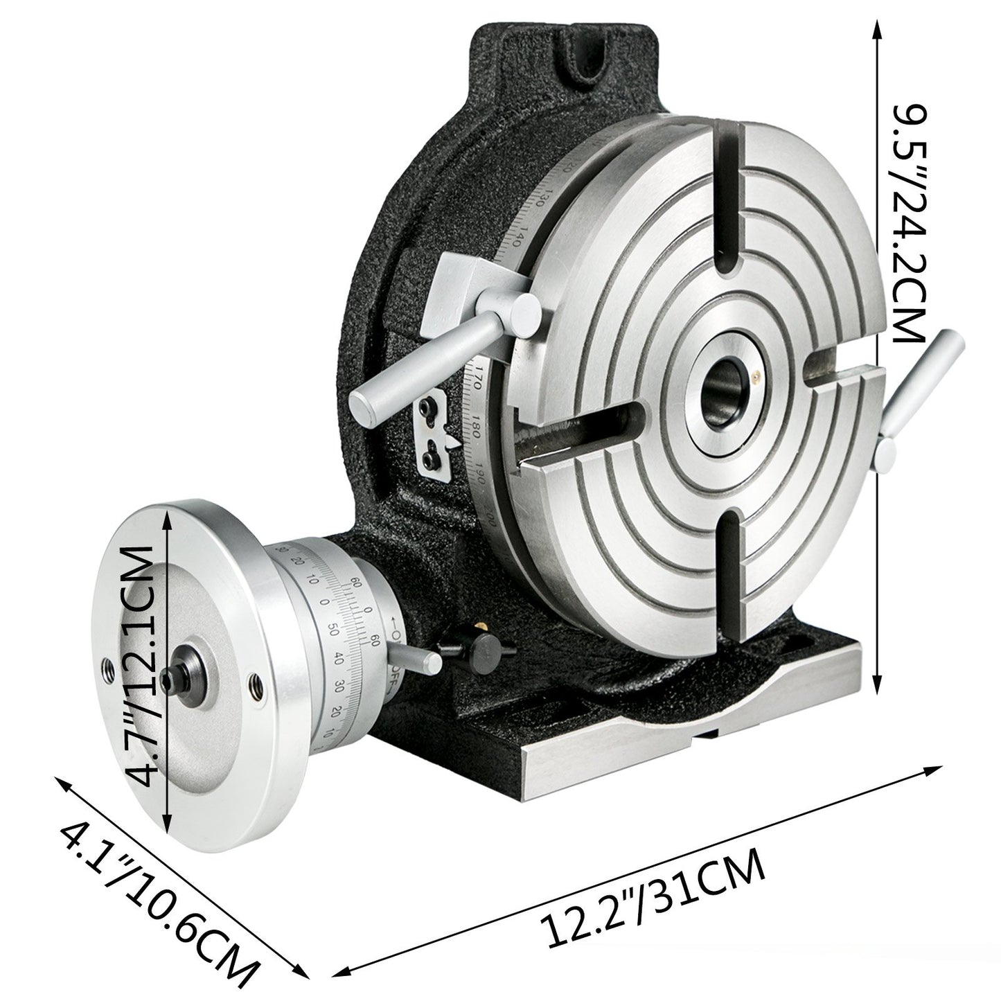 Rotary Table 8Inch Horizontal Vertical HV8 Precision 3MT Milling Drilling Machine Vernier Reading Milling Drilling Boring