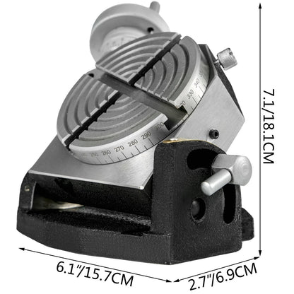 Rotary Table 4 INCH/100 MM Horizontal Vertical Rotary Table 4-Slot Rotary Table for Milling Machine MT-2 Rotary Table for Milling 360 Degrees Precision Rotary Table for Milling Drilling Vise