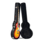 Electric Guitar Hard Case, 1050 mm Gourd-Shaped Guitar Hard Case, With Lock Latch Key Handle, PVC Padding Soft Lining Water-Resistant Hard Shell Guitar Cases, for 990 mm LES Paul Guitars, Black