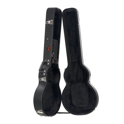 Electric Guitar Hard Case, 1050 mm Gourd-Shaped Guitar Hard Case, With Lock Latch Key Handle, PVC Padding Soft Lining Water-Resistant Hard Shell Guitar Cases, for 990 mm LES Paul Guitars, Black