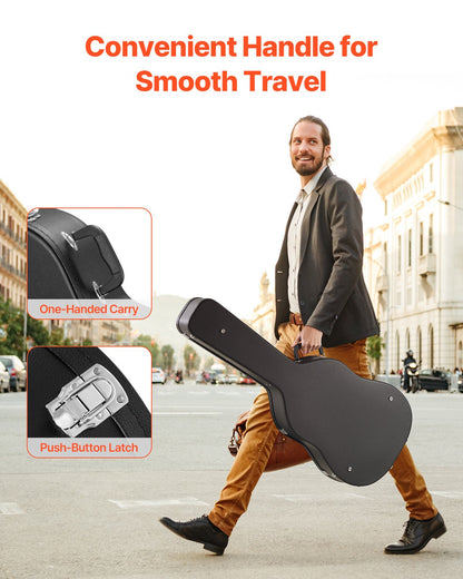 Acoustic Guitar Hard Case 1100 mm With Lock Key And for Acoustic Guitar