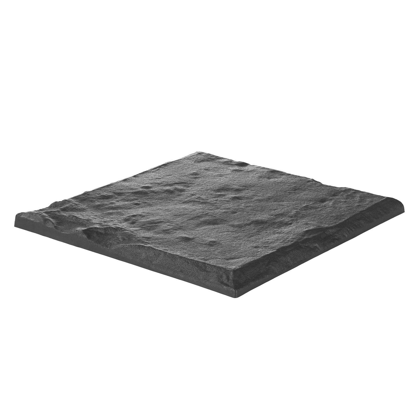 Garden Stepping Stones, 4Pcs 39.5x39.5 cm Decorative Stepping Stones with Stakes, Weather-Resistant Plastic Pathway Pavers, Smooth Surface, Outdoor Walkway for Lawn Patio Landscape, Grey