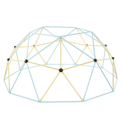 Climbing Dome, 305cm Geometric Dome Climber, 453kg Loading Jungle Gym Playground with 2 Basketballs & Octopus Net, Easy-Assembly Outdoor Backyard Climbing Equipment for Kids 3 to 10 Years Old