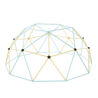 Climbing Dome, 305cm Geometric Dome Climber, 453kg Loading Jungle Gym Playground with 2 Basketballs & Octopus Net, Easy-Assembly Outdoor Backyard Climbing Equipment for Kids 3 to 10 Years Old