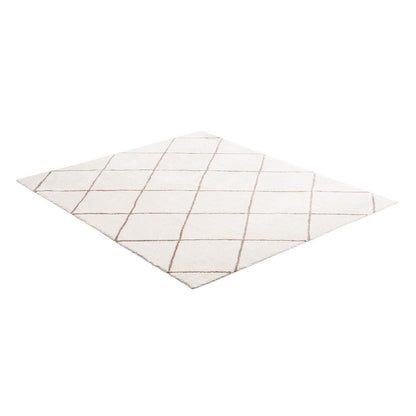 Indoor Plush Area Rugs, 2.44 x 3.05m Plush Carpet, Area Rugs Furry with Long Plushs Pile, Thick & Durable High-Pile Rug for High-Traffic Areas, Bedroom, Non-Shedding & Non-Slip Backing, Beige